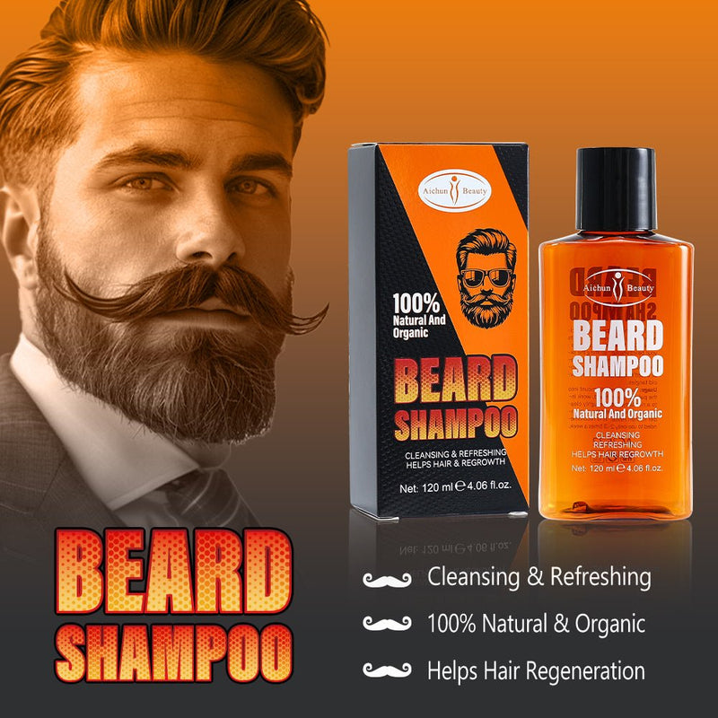 Aichun Beauty Beard Shampoo – شامبو اللحية الطبيعي | Deep Cleansing & Softening Beard Care Wash