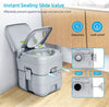 Portable Camping Toilet 16×16×14 – مرحاض محمول للسفر والتخييم | Leak-Proof Travel Toilet with Flush System